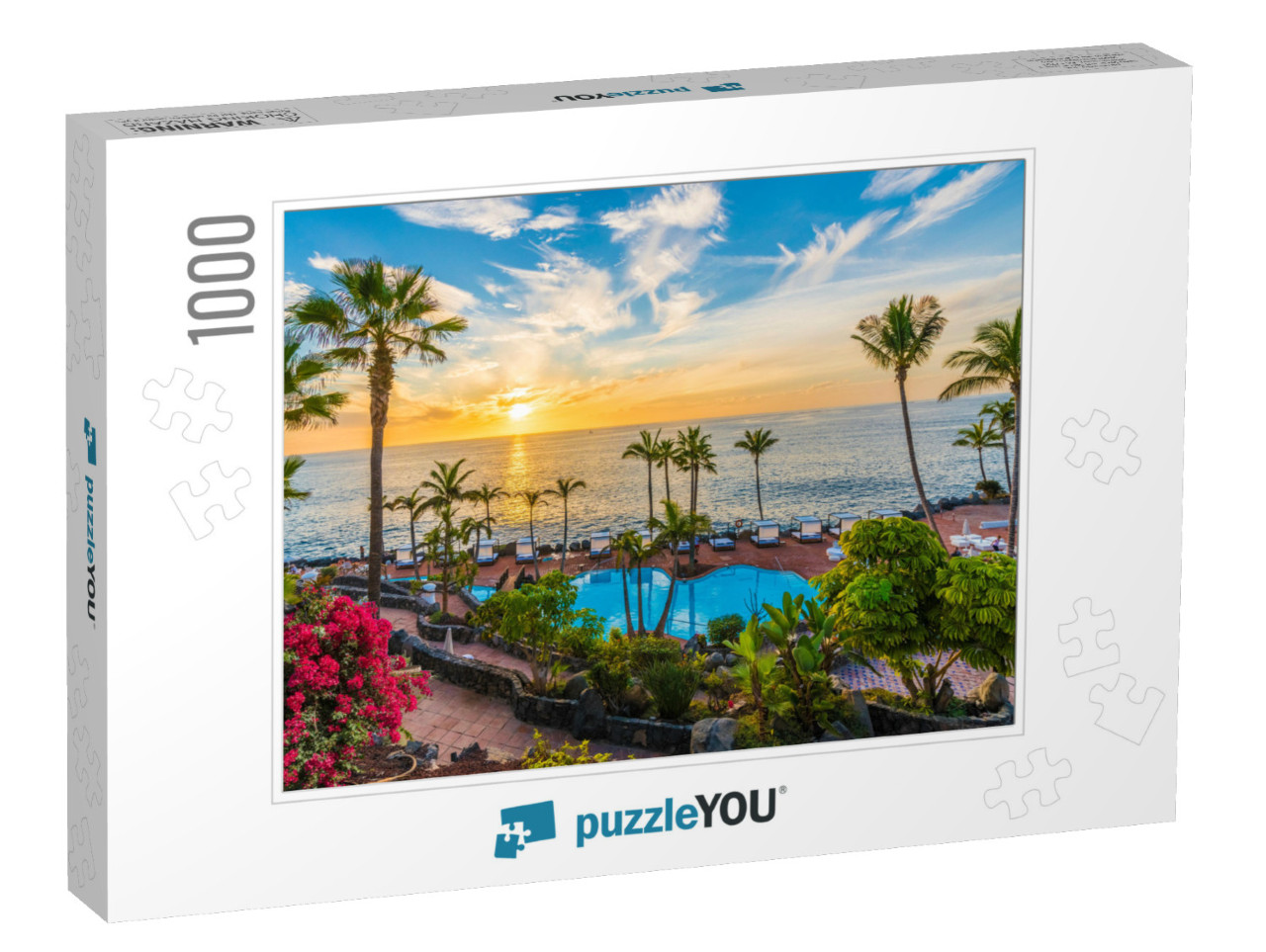 Sunset on the Adeje Coast, Tenerife, Spain... Jigsaw Puzzle with 1000 pieces