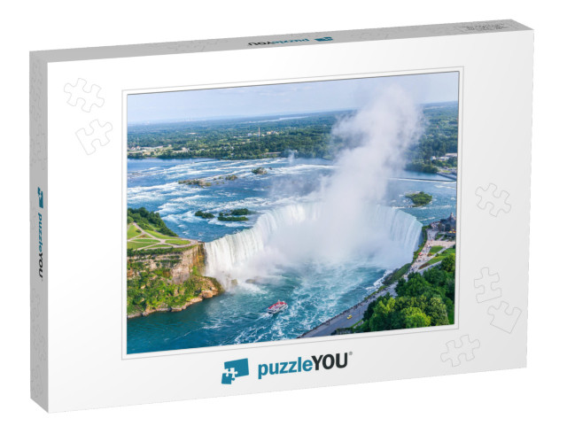 Niagara Falls Aerial View, Canadian Falls, Canada... Jigsaw Puzzle