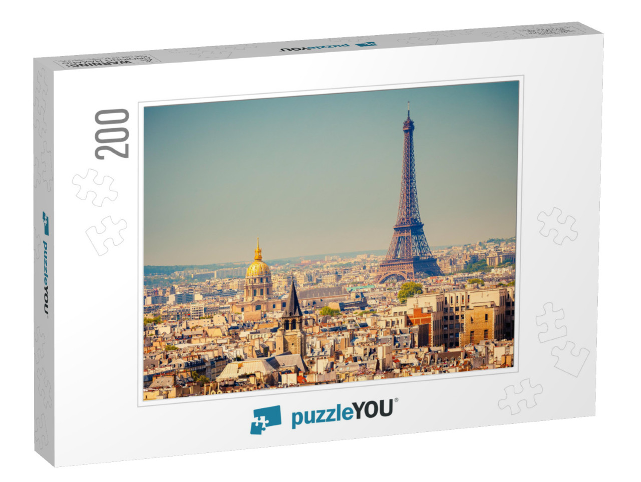 View on Eiffel Tower, Paris, France... Jigsaw Puzzle with 200 pieces