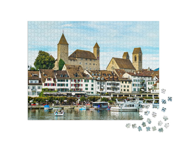 Rapperswil Castle in Rapperswil-Jona At Lake Zurich in th... Jigsaw Puzzle with 1000 pieces