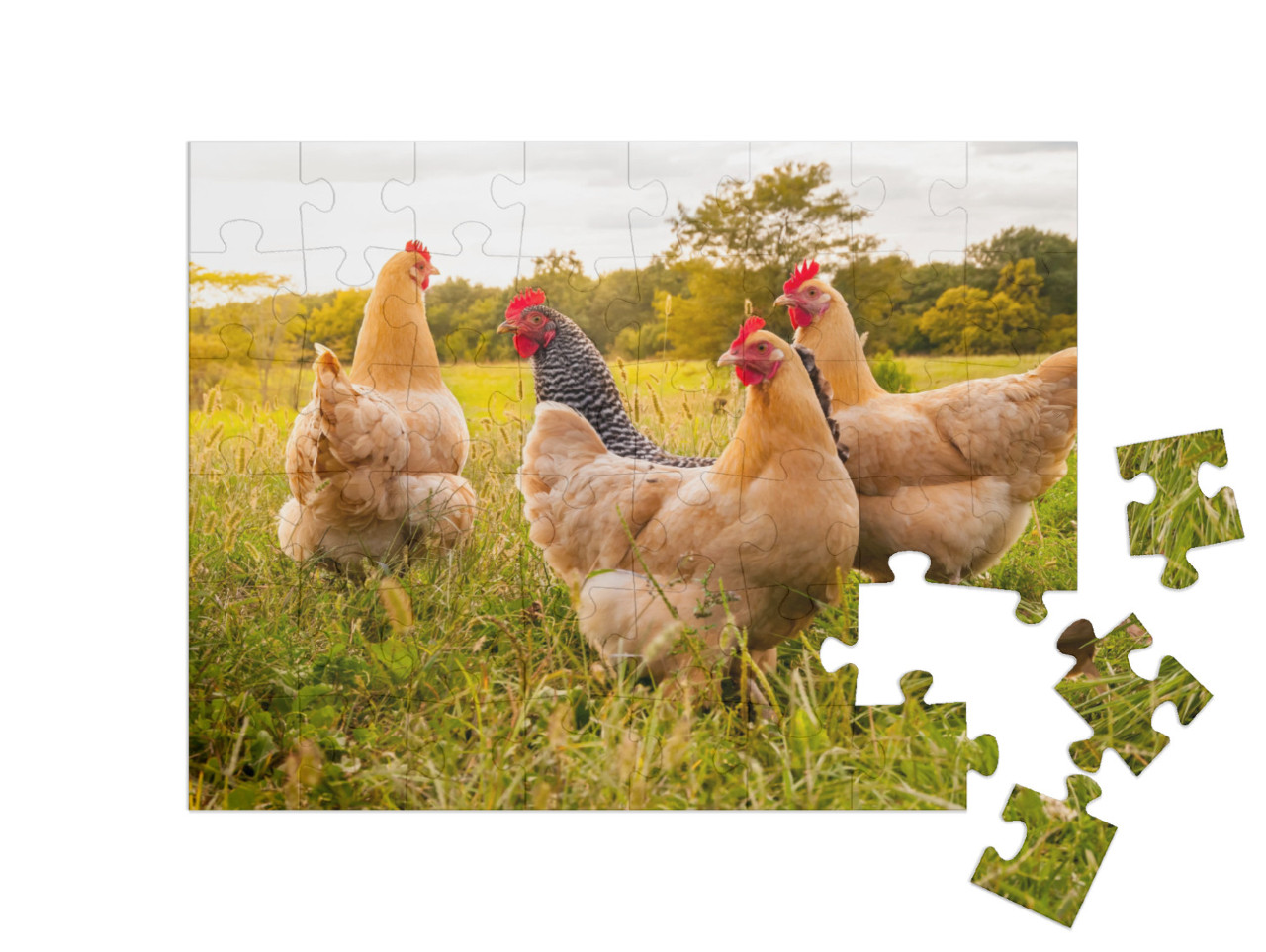 A Chicken Sunset... Jigsaw Puzzle with 48 pieces