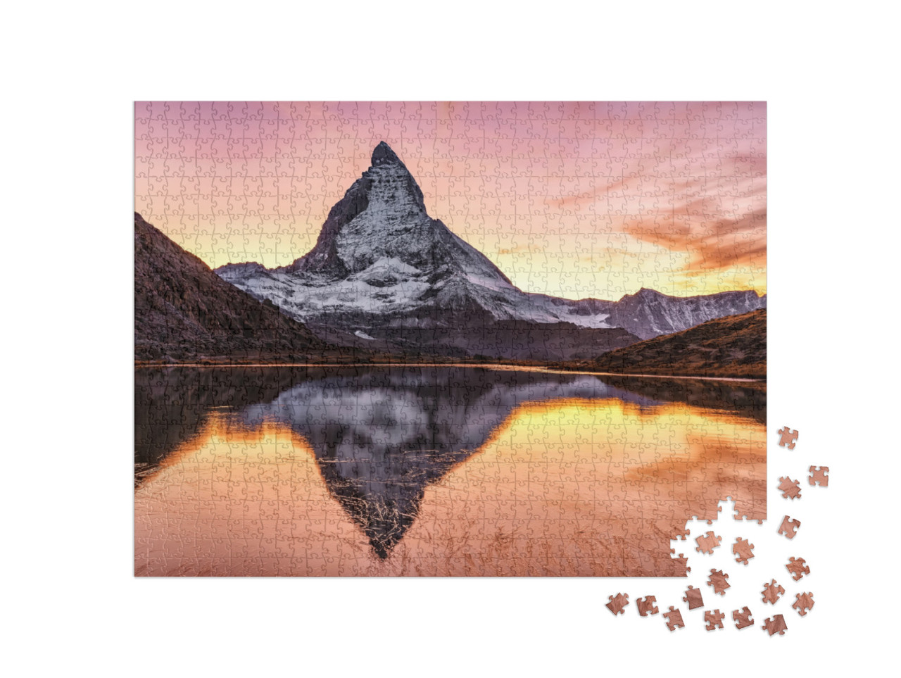 Switzerland, Matterhorn. Epic Sunset View of Matterhorn M... Jigsaw Puzzle with 1000 pieces