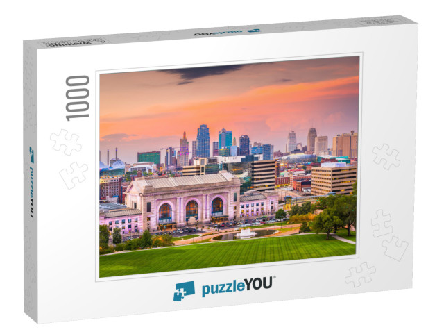 Kansas City, Missouri, USA Downtown Skyline with Union Sta... Jigsaw Puzzle with 1000 pieces