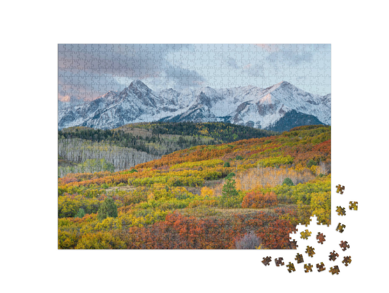 Usa, Colorado. San Juan Mountains, Uncompahgre National F... Jigsaw Puzzle with 1000 pieces