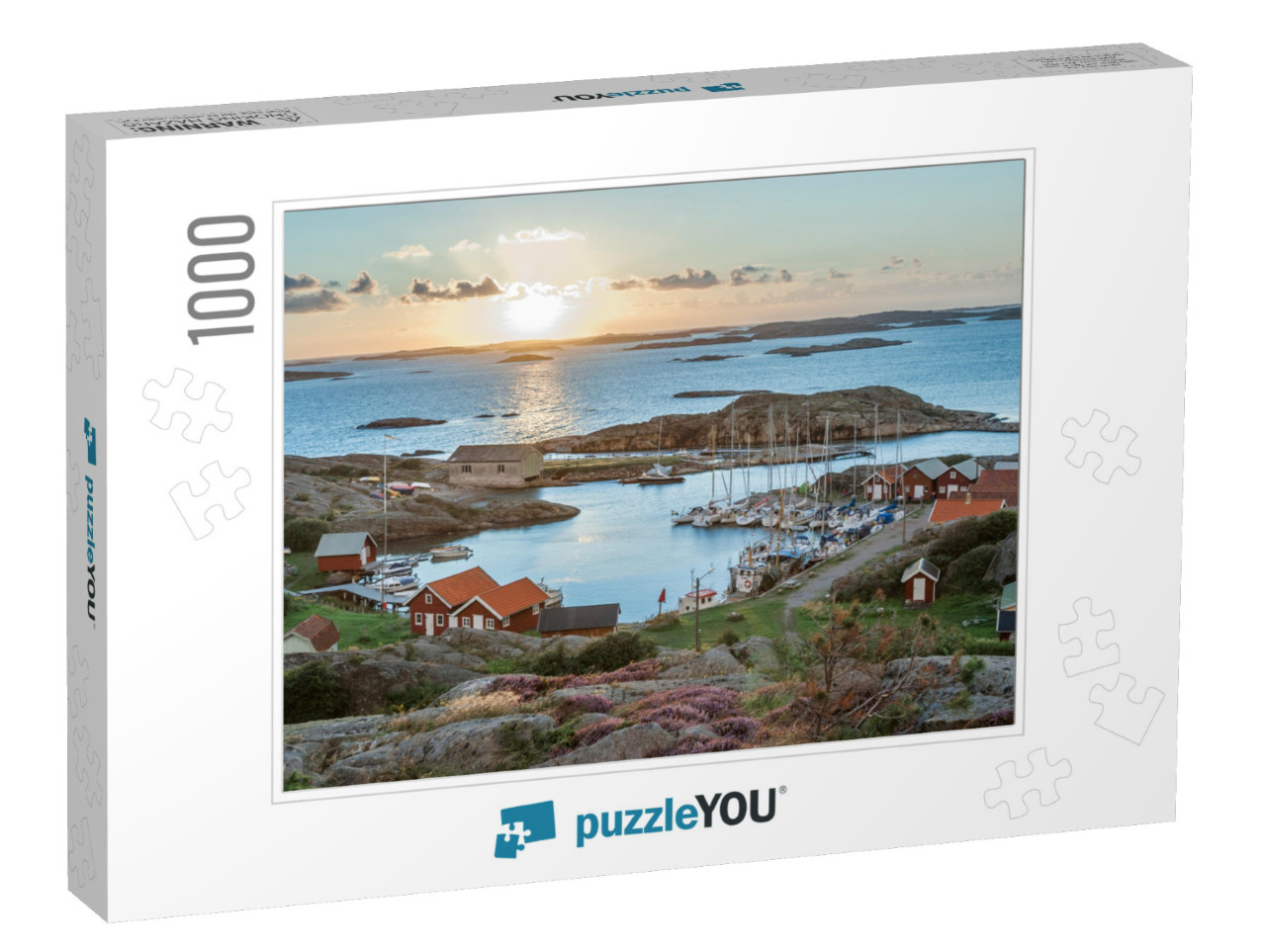 Fishing Harbor of Swedish Skerry Island of Ramsoe, Wester... Jigsaw Puzzle with 1000 pieces