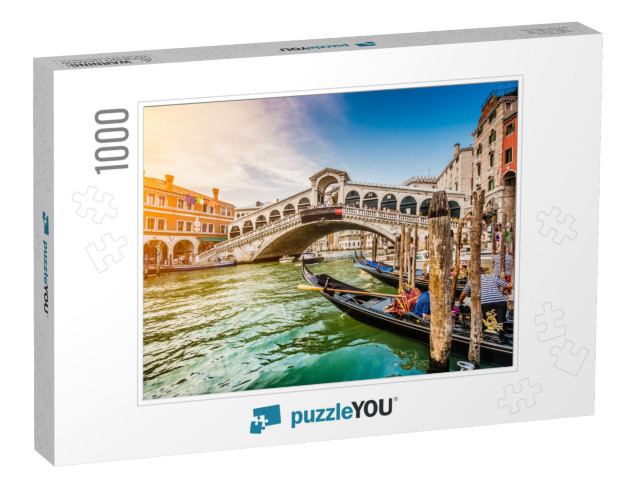 Panoramic View of Famous Canal Grande from Famous Rialto... Jigsaw Puzzle with 1000 pieces