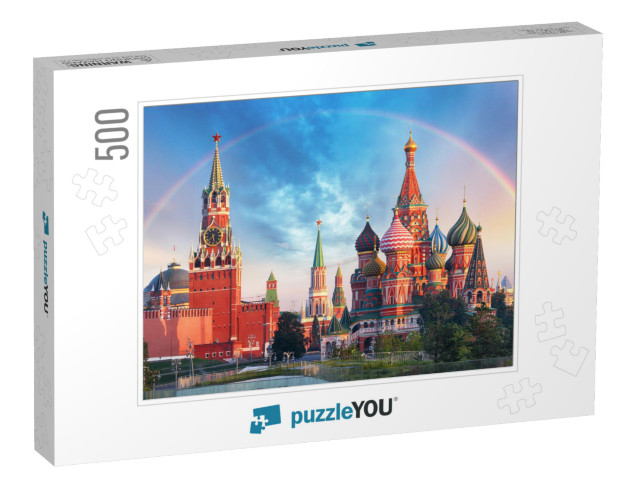 Moscow - Panoramic View of the Red Square with Moscow Kre... Jigsaw Puzzle with 500 pieces