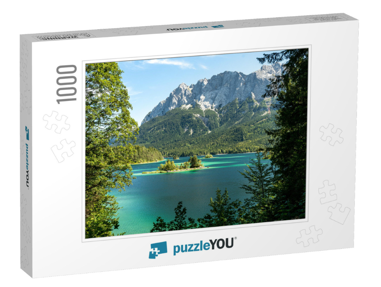 View on the Beautiful Zugspitze Mountain & the Eibsee in... Jigsaw Puzzle with 1000 pieces