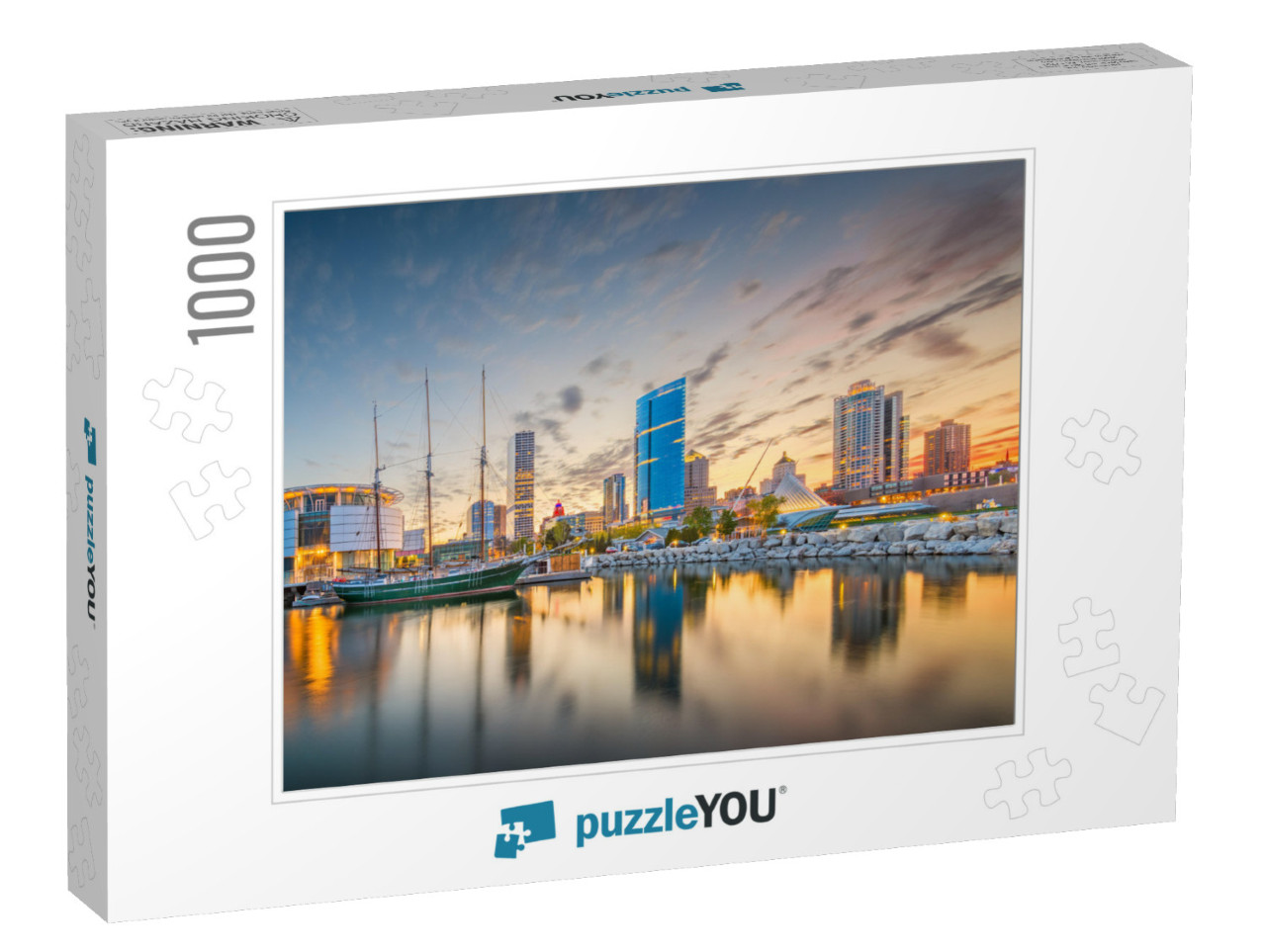 Milwaukee, Wisconsin, USA Downtown City Skyline on Lake Mi... Jigsaw Puzzle with 1000 pieces