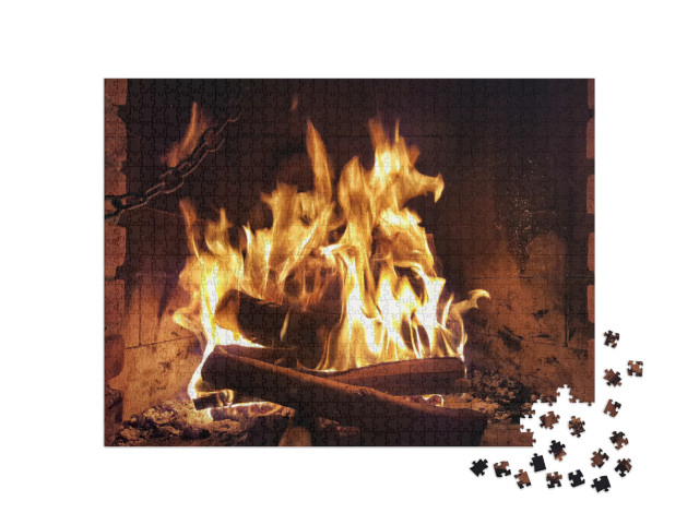 Fire Place... Jigsaw Puzzle with 1000 pieces