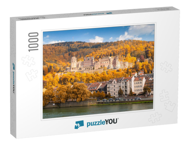 The Ruin of Heidelberg Castle or Schloss, Germany in Autu... Jigsaw Puzzle with 1000 pieces