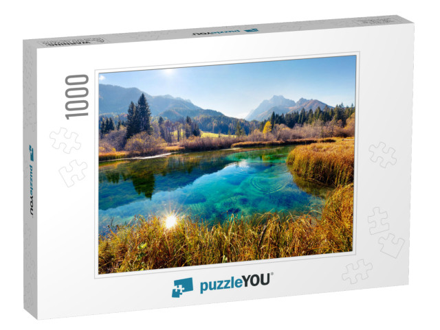 Picturesque Autumn Scene of Julian Alps with Kranjska Gor... Jigsaw Puzzle with 1000 pieces