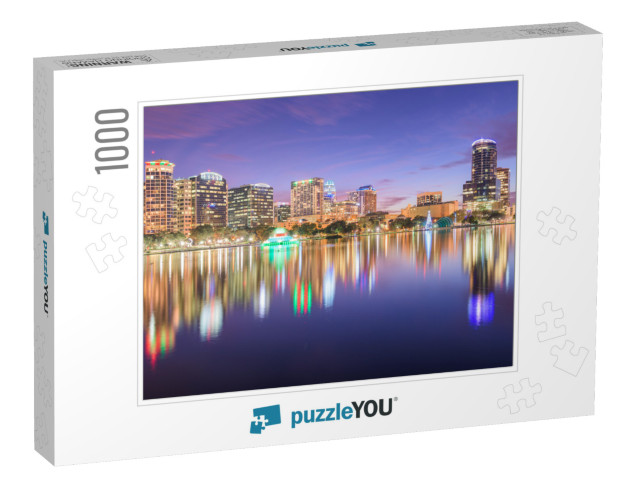 Orlando, Florida, USA Downtown City Skyline from Eola Park... Jigsaw Puzzle with 1000 pieces