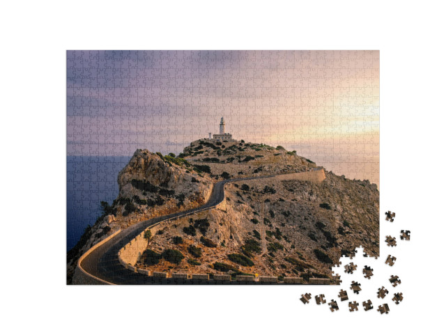 Lighthouse At Cape Formentor in the Coast of North Mallor... Jigsaw Puzzle with 1000 pieces