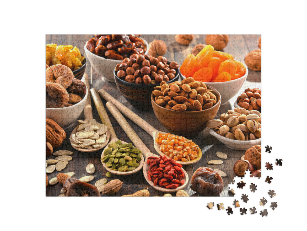 Composition with Dried Fruits & Assorted Nuts... Jigsaw Puzzle with 1000 pieces