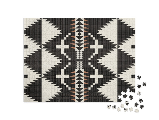 Pendleton Spider Rock: Navajo Tribal Seamless Pattern Jigsaw Puzzle with 1000 pieces