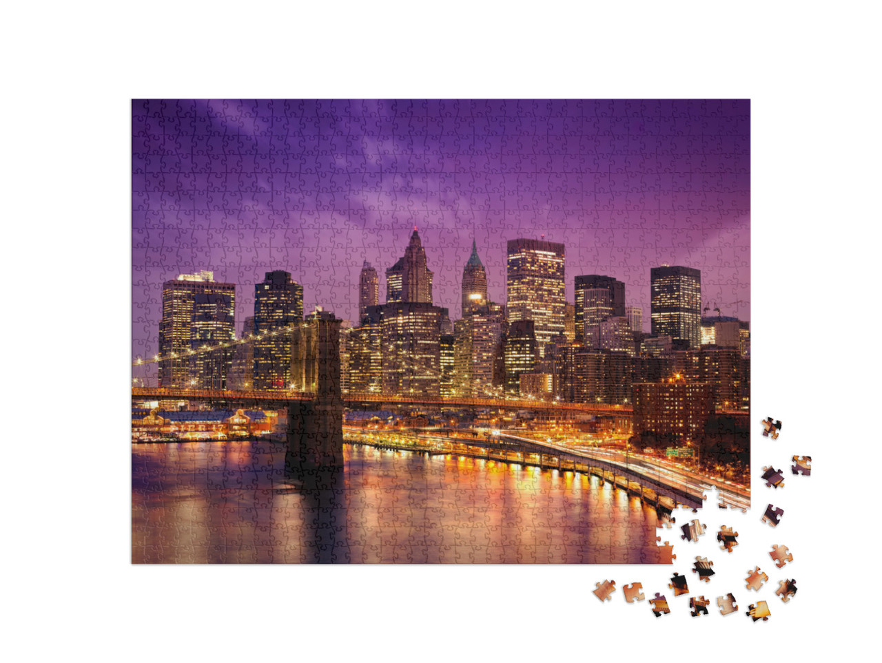 Skyline of Downtown New York... Jigsaw Puzzle with 1000 pieces