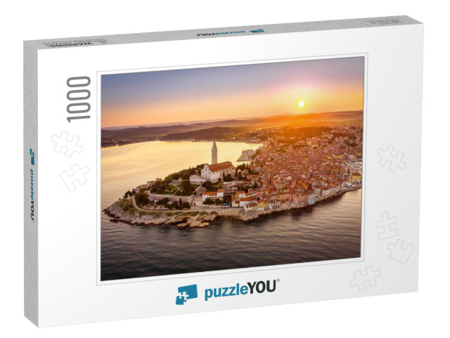 Beautiful Sunrise from Air in Rovinj, Croatia... Jigsaw Puzzle with 1000 pieces