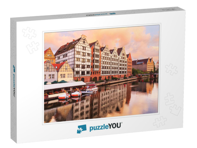 Old Town of Gdansk Danzig in Poland with Motlava River, P... Jigsaw Puzzle