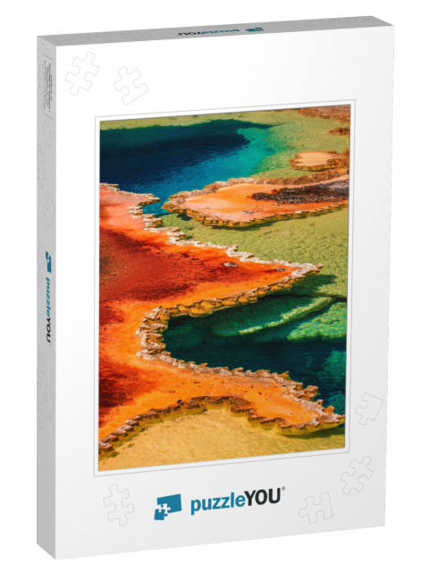 Grand Prismatic Pool At Yellowstone National Park Colors... Jigsaw Puzzle