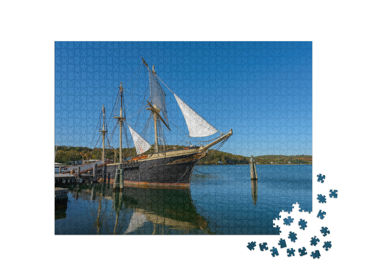 The Joseph Conrad At Mystic Seaport, Mystic Ct Full-Rigge... Jigsaw Puzzle with 1000 pieces