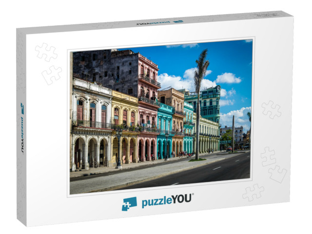 Old Havana Downtown Street - Havana, Cuba... Jigsaw Puzzle