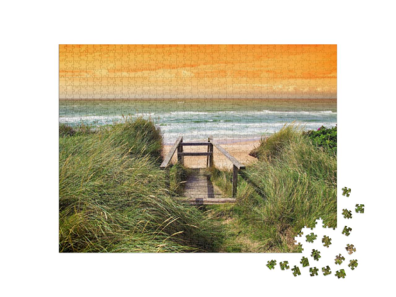 Beautiful Danish Coastline At Summer... Jigsaw Puzzle with 1000 pieces