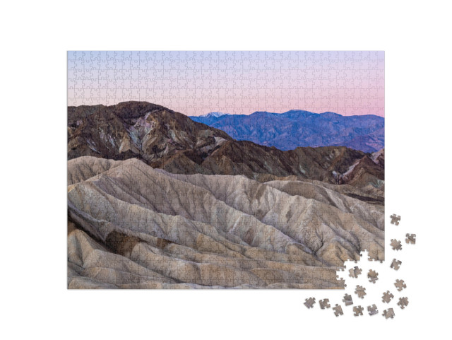 Badlands & the Black Mountains Light Up Purple & Pink wit... Jigsaw Puzzle with 1000 pieces