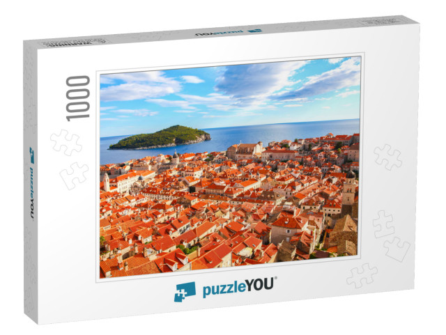 View of Many Landmarks of Old Town in City of Dubrovnik... Jigsaw Puzzle with 1000 pieces