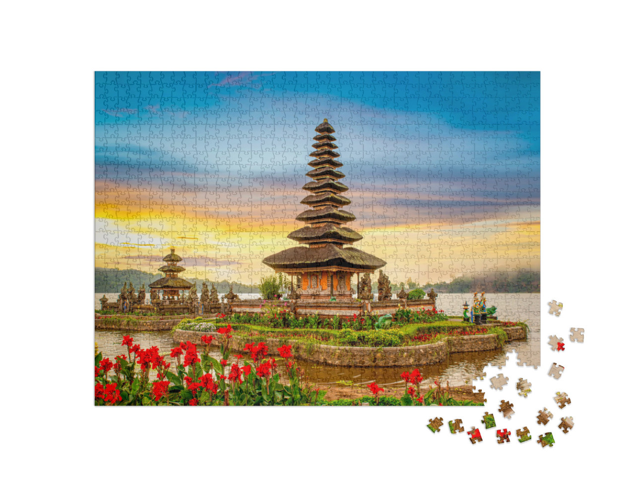 Pura Ulun Danu Bratan, Famous Hindu Temple on Bratan Lake... Jigsaw Puzzle with 1000 pieces