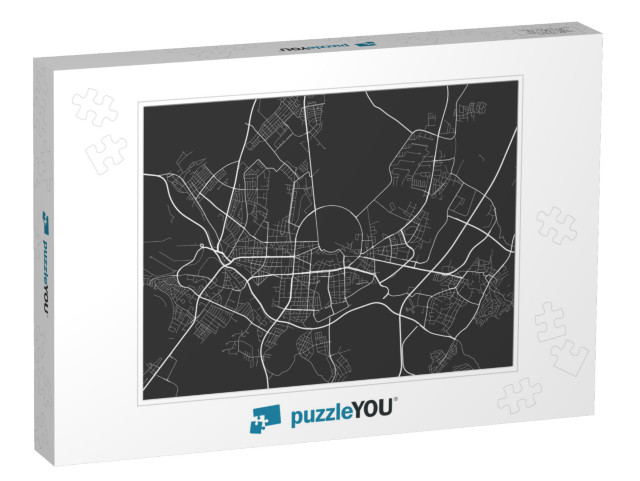 Urban City Map of Karlsruhe. Vector Illustration, Karlsru... Jigsaw Puzzle