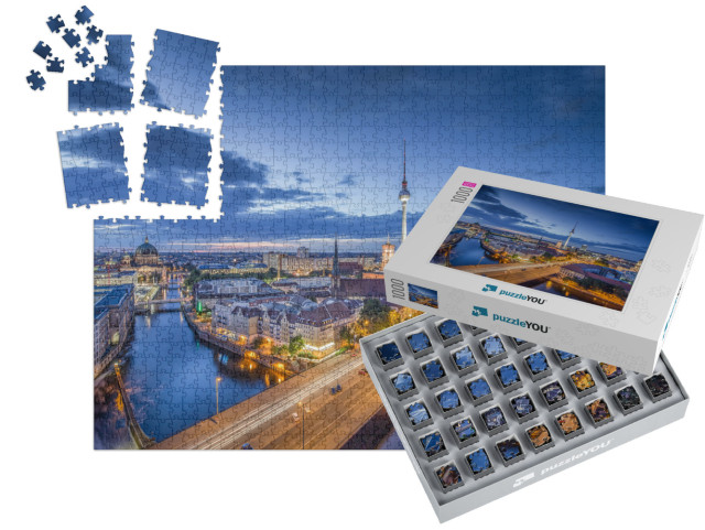 Aerial View of Berlin Skyline with Famous Tv Tower & Spre... | SMART SORTED® | Jigsaw Puzzle with 1000 pieces