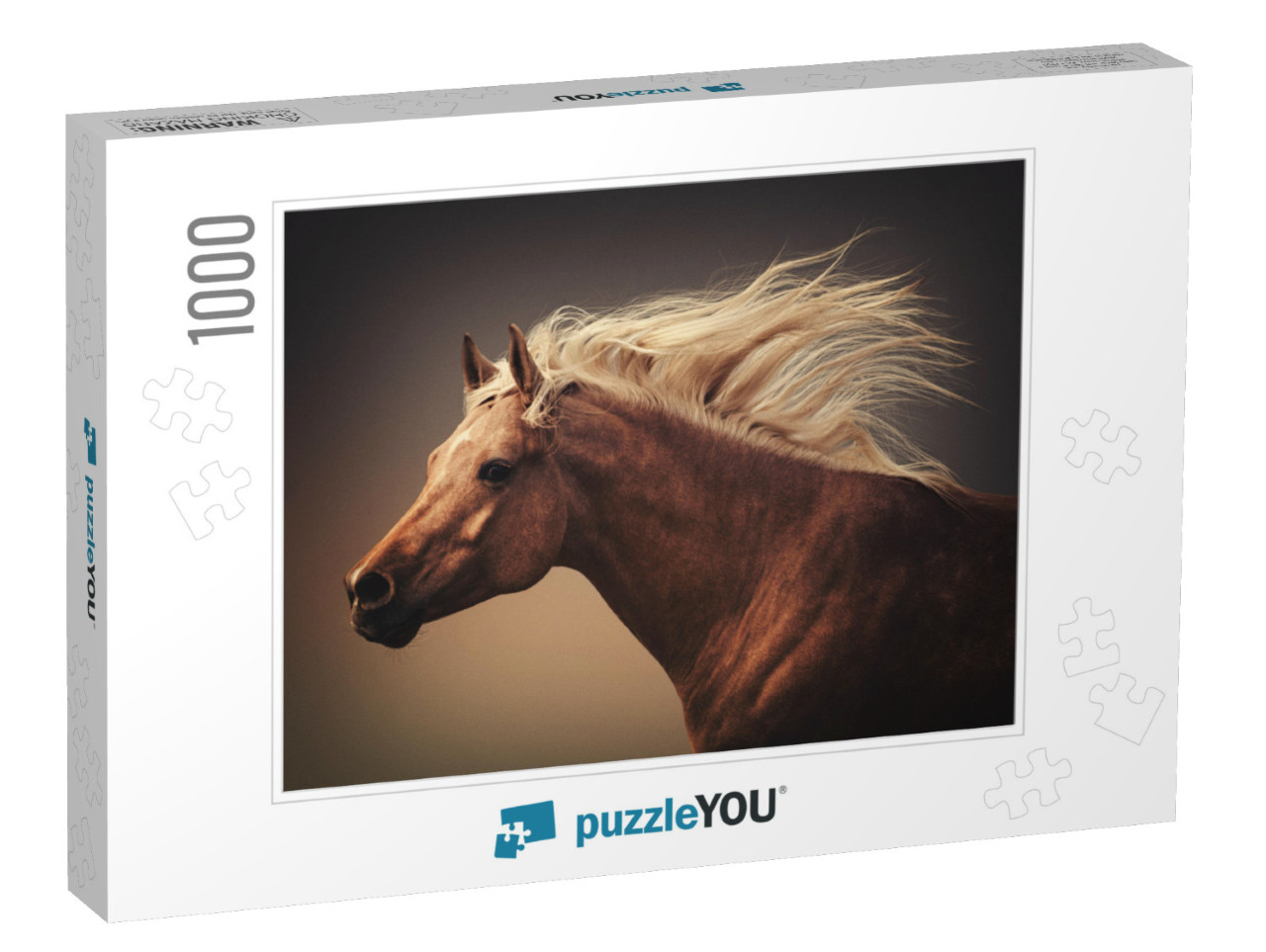 Beautiful Horse Action Portrait in Dust... Jigsaw Puzzle with 1000 pieces