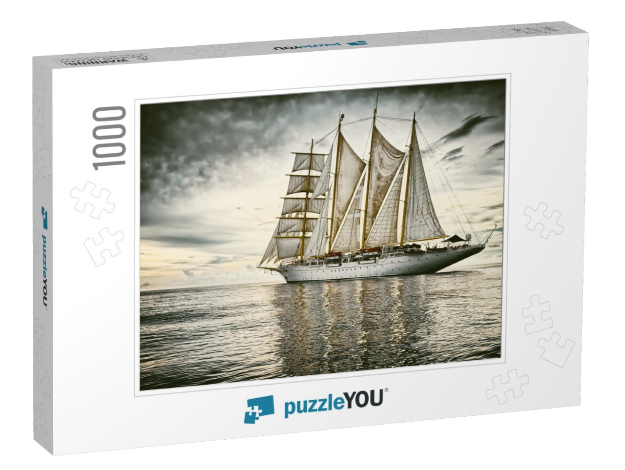 Sailing. Yachting. Sailing Ship. Toned Image & Blur. Retr... Jigsaw Puzzle with 1000 pieces