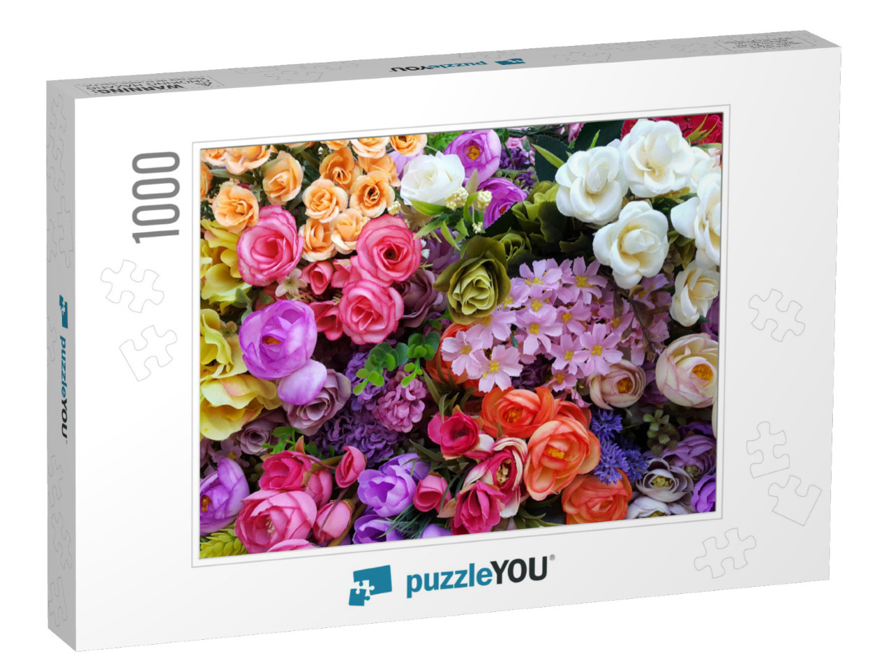 Irregularly Placed Flowers in Various Colors... Jigsaw Puzzle with 1000 pieces