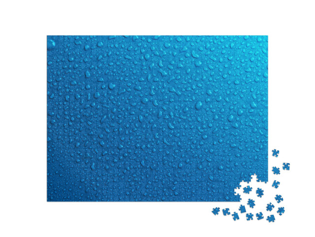 Blue Water Drops Background... Jigsaw Puzzle with 1000 pieces