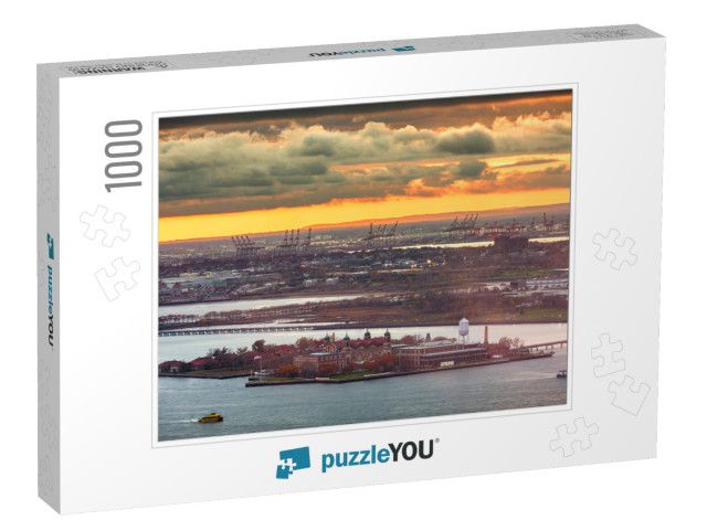 Ellis Island, New York, USA Viewed from Above in the New Y... Jigsaw Puzzle with 1000 pieces