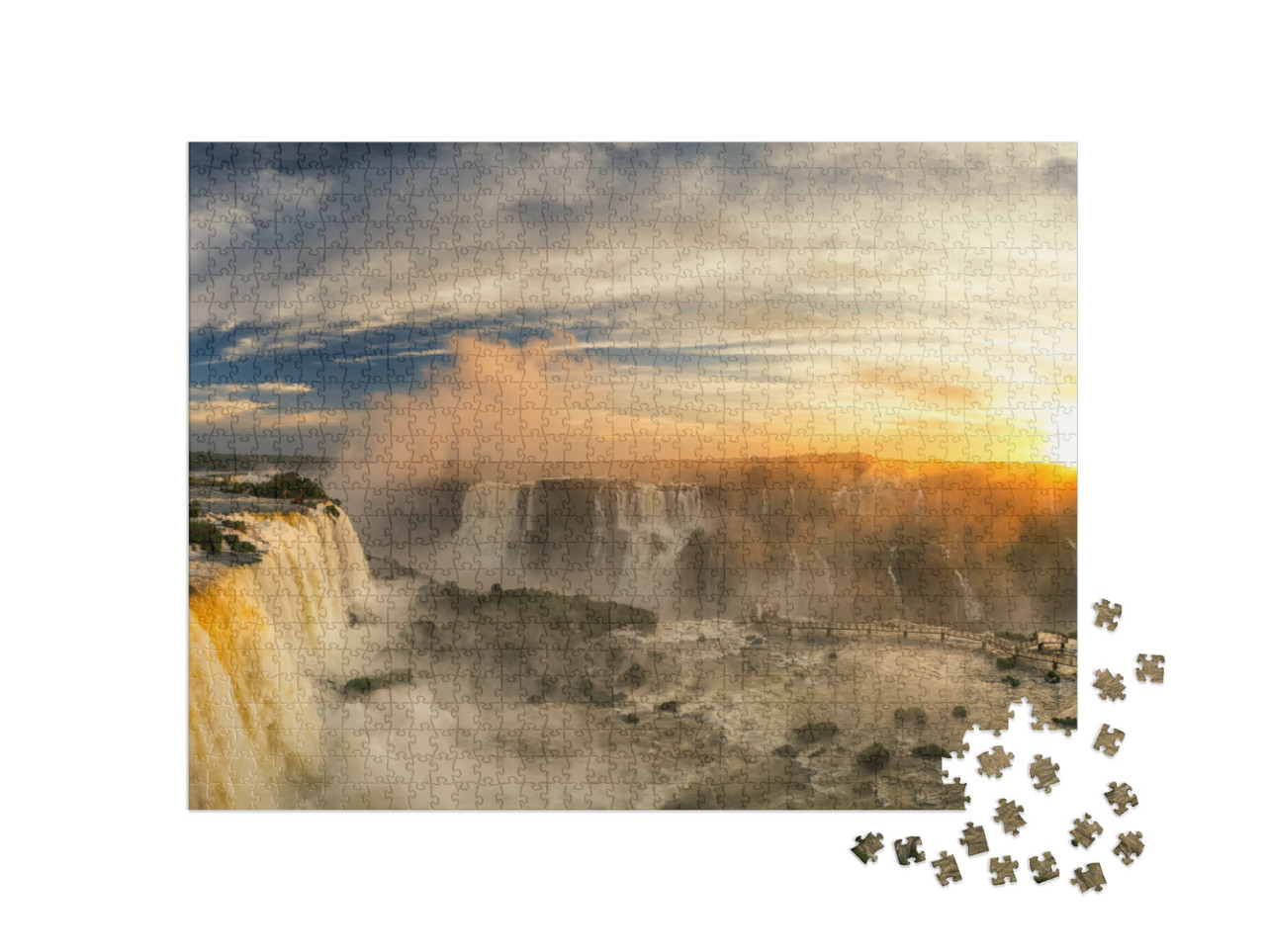 Iguazu Falls, Foz Do Iguazu, Brazil... Jigsaw Puzzle with 1000 pieces