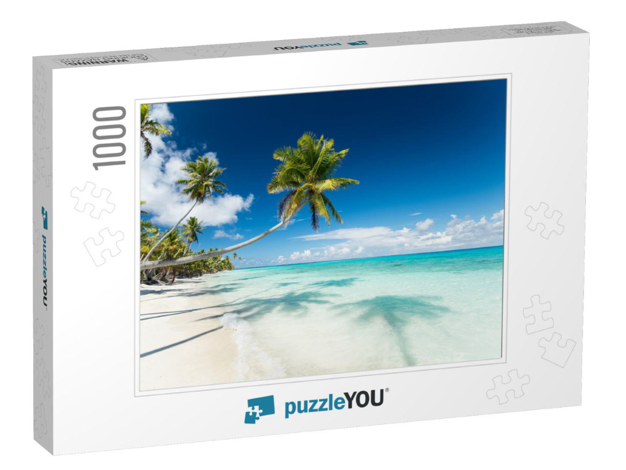 Tropical Scenery View on Pk9 Beach of Fakarava in French... Jigsaw Puzzle with 1000 pieces