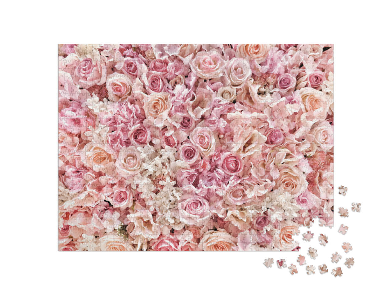 Beautiful Summer Flowers as Background. Blossoming Delica... Jigsaw Puzzle with 1000 pieces