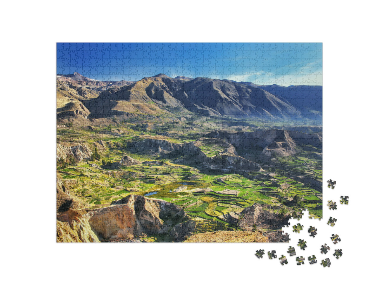 Stepped Terraces in Colca Canyon in Peru. It is One of th... Jigsaw Puzzle with 1000 pieces