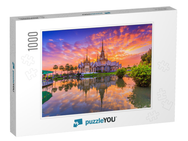 Landmark Wat Thai, Sunset in Temple At Wat None Kum in Na... Jigsaw Puzzle with 1000 pieces