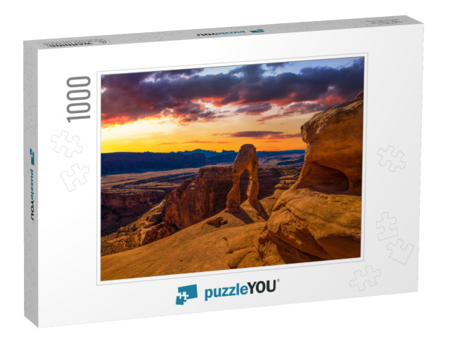 Beautiful Sunset Image Taken At Arches National Park in U... Jigsaw Puzzle with 1000 pieces