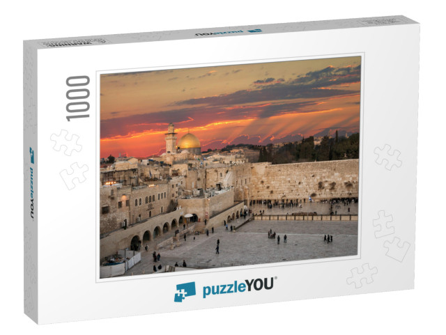 Western Wall At the Dome of the Rock on the Temple Mount... Jigsaw Puzzle with 1000 pieces