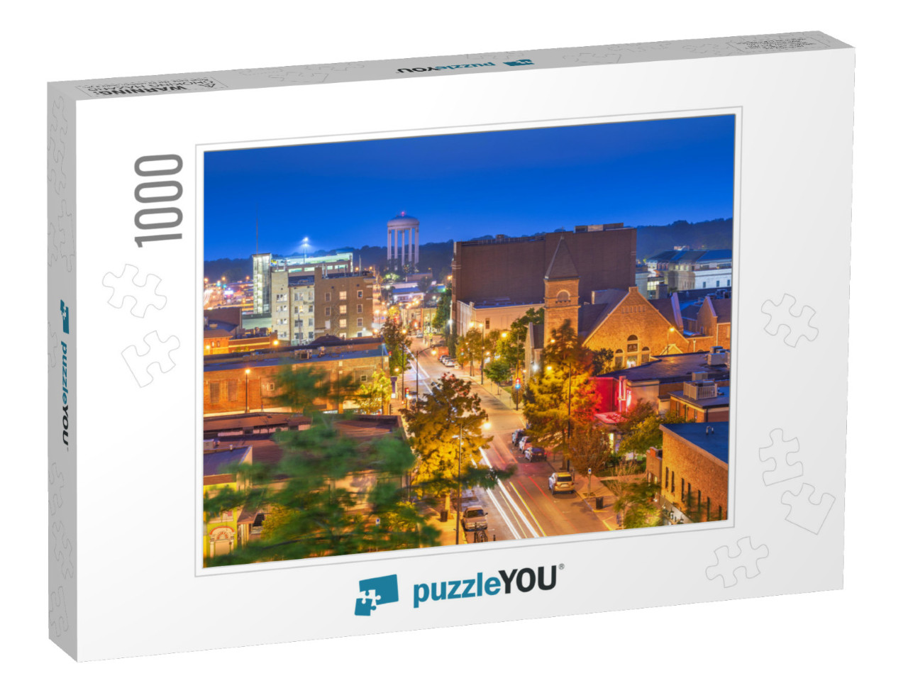 Columbia, Missouri, USA Downtown City Skyline At Twilight... Jigsaw Puzzle with 1000 pieces