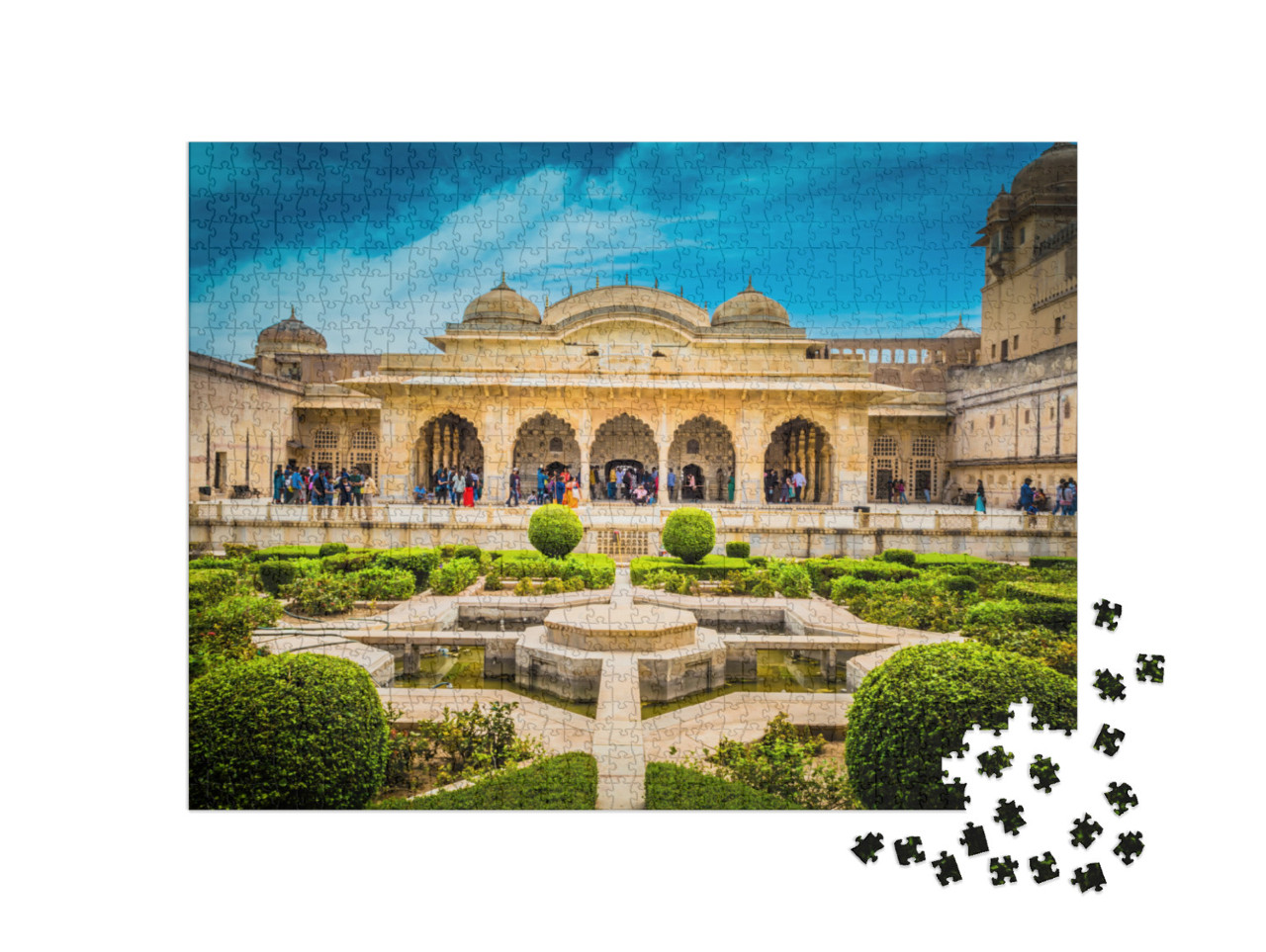 Sheesh Mahal of Amber Fort of Jaipur... Jigsaw Puzzle with 1000 pieces