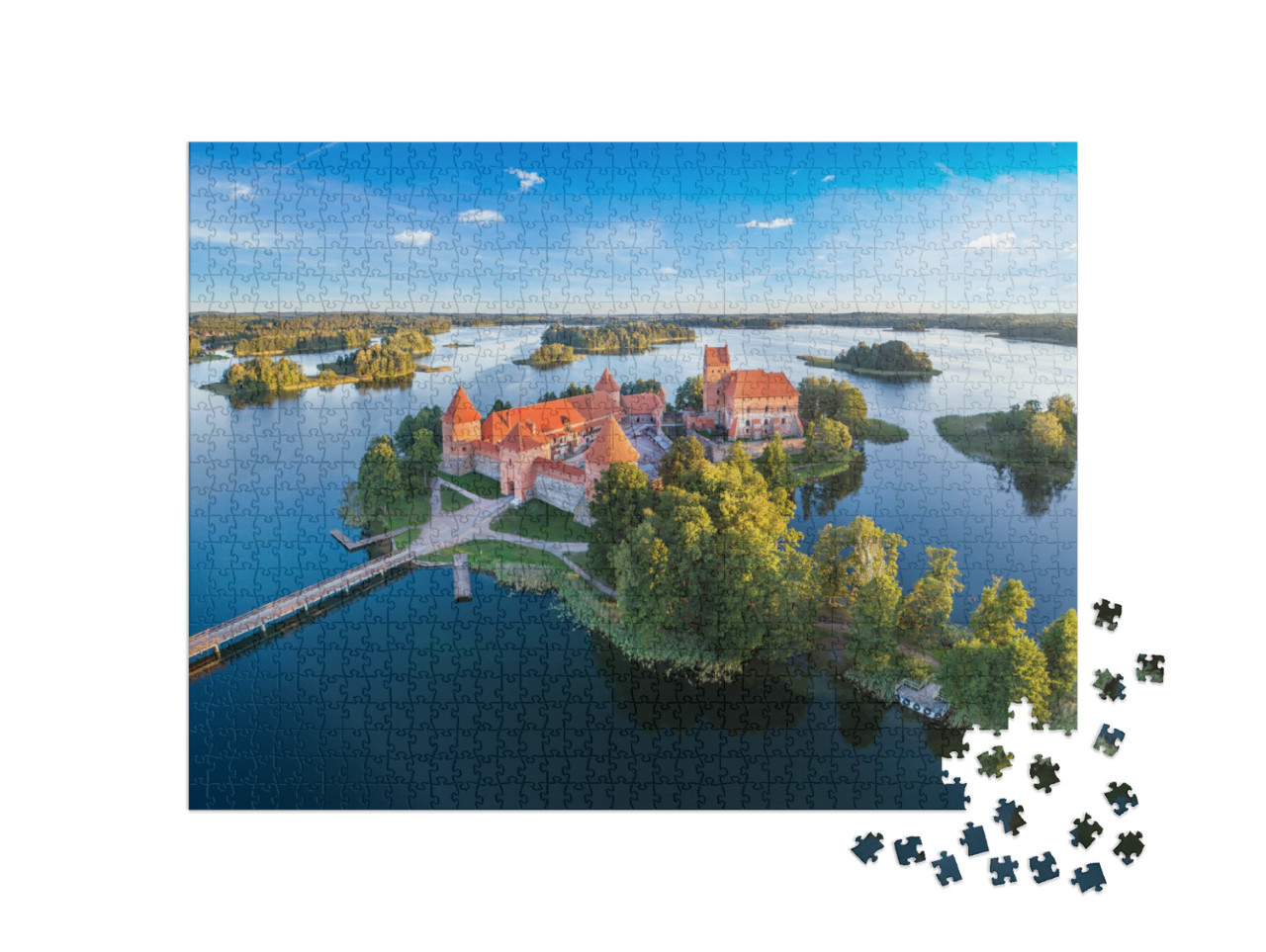 Trakai Castle Medieval Gothic Island Castle, Located in G... Jigsaw Puzzle with 1000 pieces