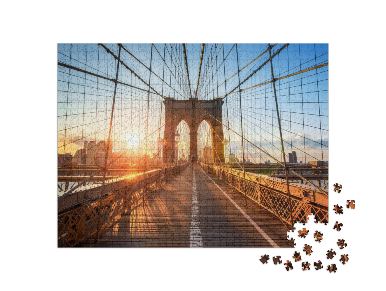 Brooklyn Bridge in New York City, Usa... Jigsaw Puzzle with 1000 pieces