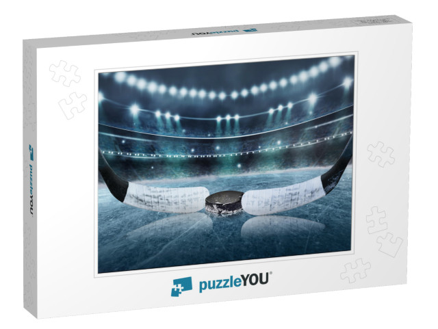 Ice Hockey Players on the Grand Ice Arena... Jigsaw Puzzle