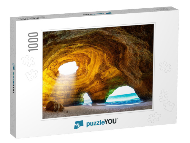 No People Inside Benagil Cave, Algarve, Portugal... Jigsaw Puzzle with 1000 pieces